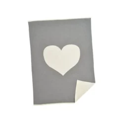 Marie Dumas Elise Reversible Heart Blanket