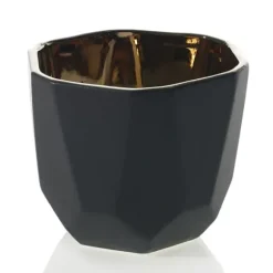 Marie Dumas Faceted Black Planter - Large