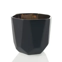 Marie Dumas Faceted Black Planter - Medium