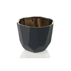 Marie Dumas Faceted Black Planter - Small