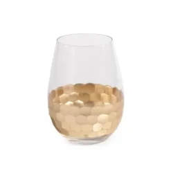 Marie Dumas Fez Stemless Wine Glass Gold
