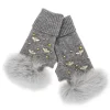 Marie Dumas Fingerless Gloves with Bees