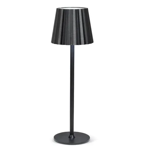 Marie Dumas Fluted LED Black Table Lamp