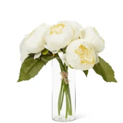 Marie Dumas Full White Peony Bouquet