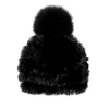 Marie Dumas Fur Beanie Hat with Fox Pompom