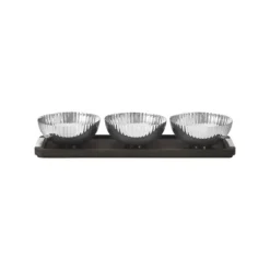 Marie Dumas Georg Jensen Bernadotte Triple Bowls with Tray