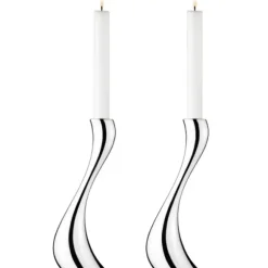 Marie Dumas Georg Jensen Cobra Large Candle Holder Set