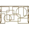 Marie Dumas Gold Geometric Console Table