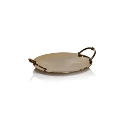 Marie Dumas Gold Round Serving Tray