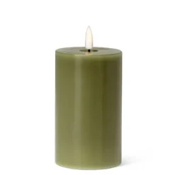 Marie Dumas Green Flameless LED 3x5 Pillar Candle