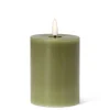 Marie Dumas Green Flameless LED 3x4 Pillar Candle