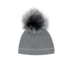 Marie Dumas Grey Contrast Hat