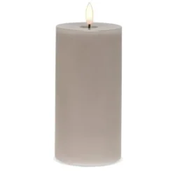Marie Dumas Grey Flameless LED 3x6 Pillar Candle
