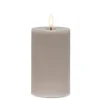 Marie Dumas Grey Flameless LED 3x5 Pillar Candle