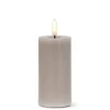 Marie Dumas Grey Flameless LED 2x4 Pillar Candle