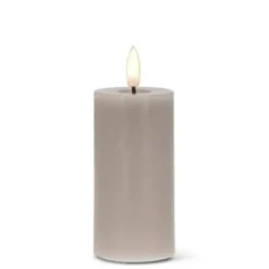 Marie Dumas Grey Flameless LED 2x4 Pillar Candle