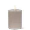 Marie Dumas Grey Flameless LED 3x4 Pillar Candle