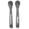Marie Dumas Grey Thank You Spoon Set