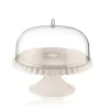 Marie Dumas Guzzini Tiffany Milk White Small Cake Stand With Dome