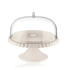 Marie Dumas Guzzini Tiffany Milk White Small Cake Stand With Dome
