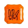 Marie Dumas Hunt Slonem Orange Bunny Portrait Trinket Tray