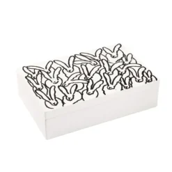 Marie Dumas Hunt Slonem White Bunny Treasure Box