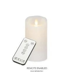 Marie Dumas Indoor/Outdoor Battery White Candle - Medium