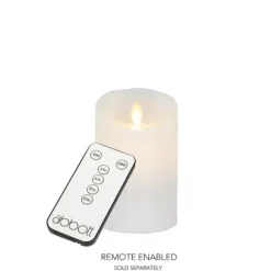 Marie Dumas Indoor/Outdoor White Battery Candle - Small