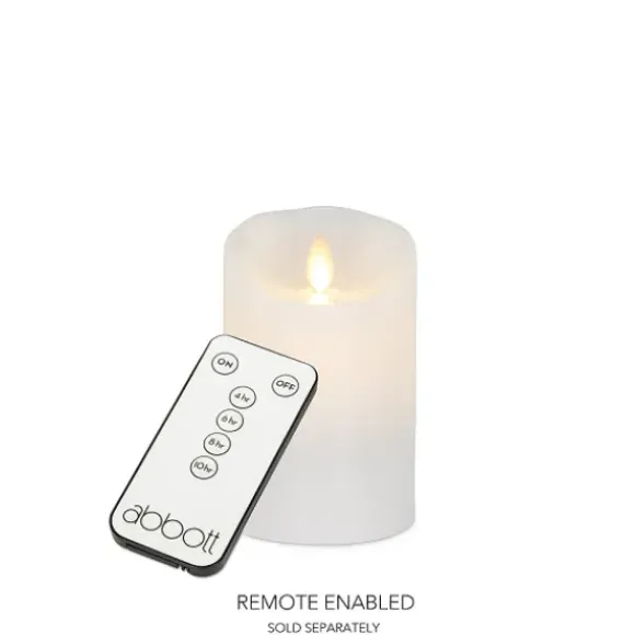 Marie Dumas Indoor/Outdoor White Battery Candle - Small