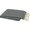 Marie Dumas Italian Herringbone Throw - Charcoal Gray