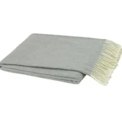 Marie Dumas Italian Herringbone Throw - Light Gray