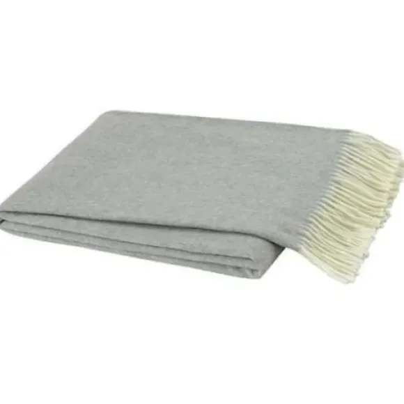 Marie Dumas Italian Herringbone Throw - Light Gray