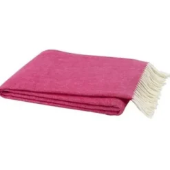 Marie Dumas Italian Herringbone Throw - Peony