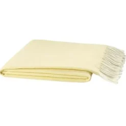 Marie Dumas Italian Herringbone Throw - Butter