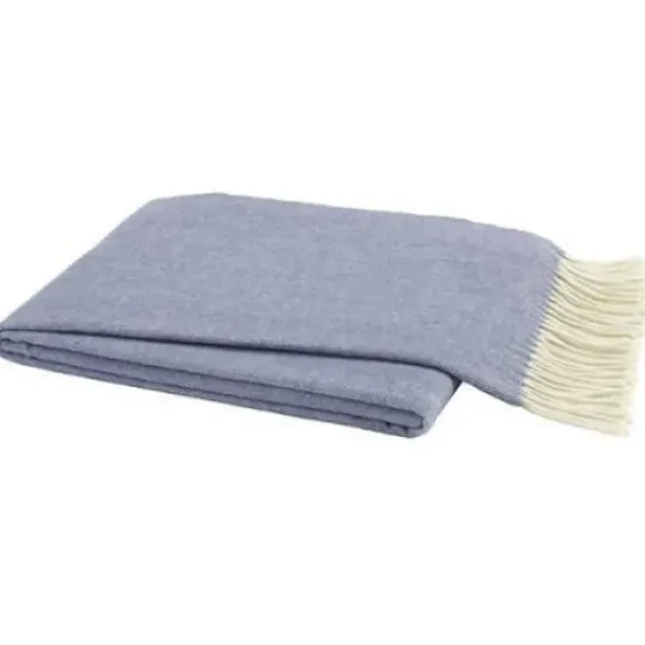 Marie Dumas Italian Herringbone Throw - Chambray