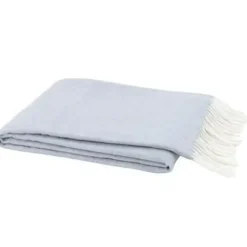 Marie Dumas Italian Herringbone Throw - Hydrangea