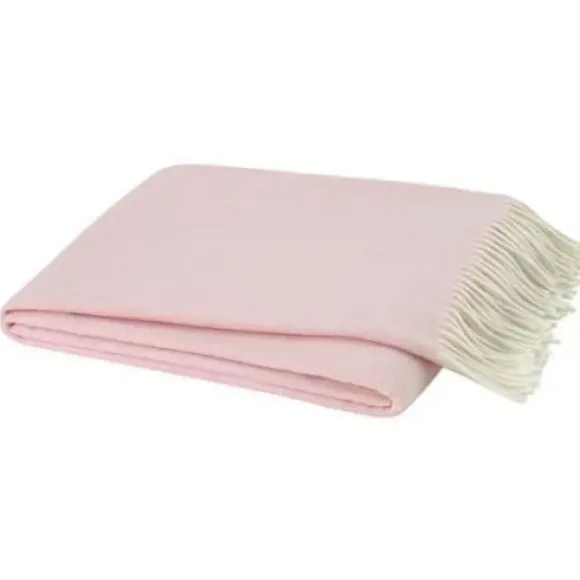 Marie Dumas Italian Herringbone Throw - Cherry Blossom