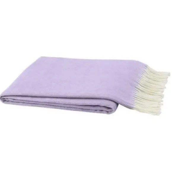 Marie Dumas Italian Herringbone Throw - Lilac