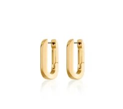 Marie Dumas Jenny Bird Gold U-Link Earrings