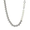 Marie Dumas Jenny Bird Silver & Clear Lyra Necklace