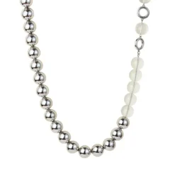 Marie Dumas Jenny Bird Silver & Clear Lyra Necklace