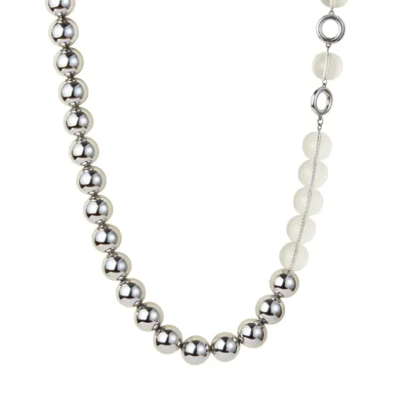 Marie Dumas Jenny Bird Silver & Clear Lyra Necklace