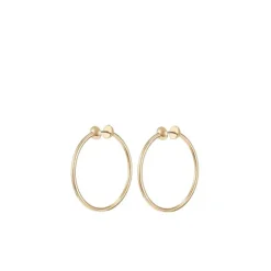 Marie Dumas Jenny Bird Small Gold Icon Hoops