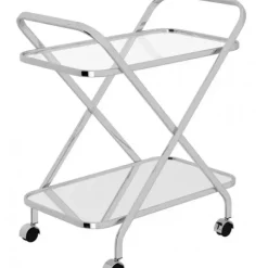 Marie Dumas Jessica Chrome Bar Cart