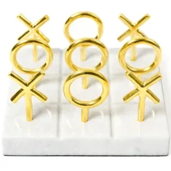 Marie Dumas Jonathan Adler Brass Tic Tac Toe Set