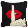 Marie Dumas Jonathan Adler Hush Lips Pillow