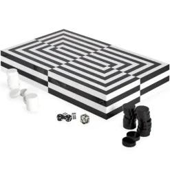 Marie Dumas Jonathan Adler Op Art Backgammon Set
