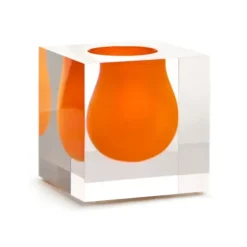 Marie Dumas Jonathan Adler Orange Mini Bel Air Scoop Vase