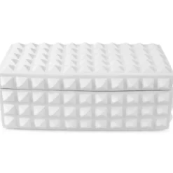 Marie Dumas Jonathan Adler White Charade Square Stud Box