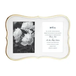 Marie Dumas Kate Spade Crown Point Gold Double Invitation Frame